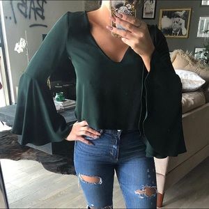 Zara size small green crop top